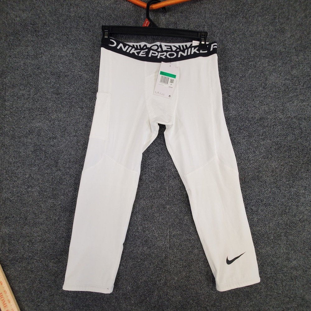 Nike Leggings Boys XL Nike Pro DM8542-100 White Tight Fit Base Layer NEW